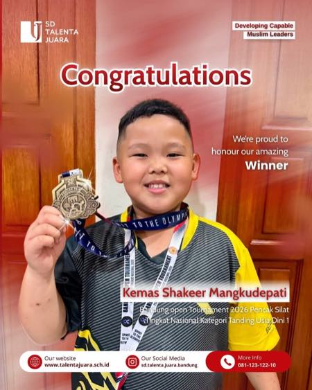 Gold Medal Bandung Open Tournament 2026 Pencak Silat National Level Early Age 1 Category