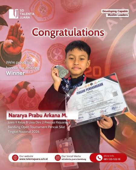 2nd Place Class B Early Age 2 Bandung Open Tournament Pencak Silat National Level 2026