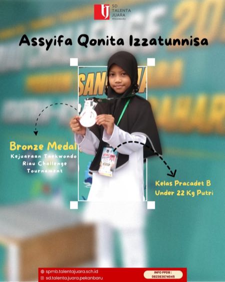 Bronze Medal in Riau Challenge Taekwondo Tournament 2026 Pracadet B Under 22 Kg Girls