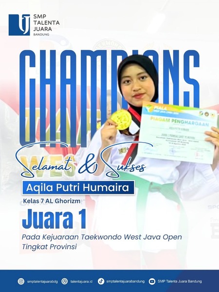 1st Place in West Java Open Taekwondo Championship Province Level